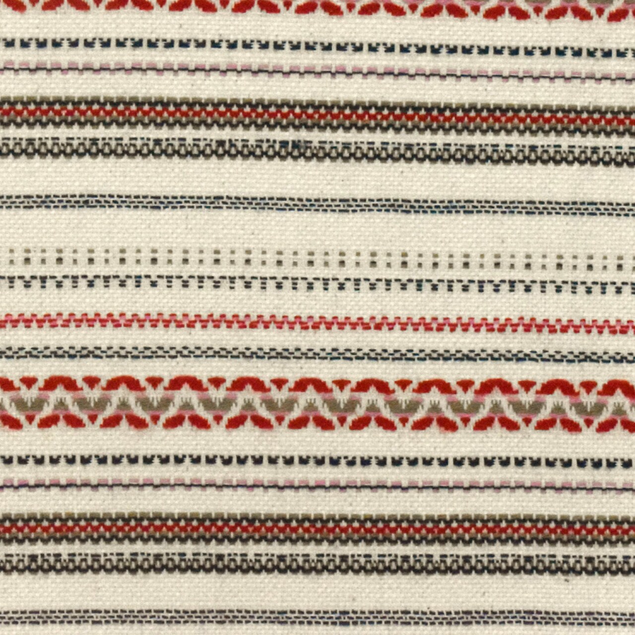 Ivory-Blue-Multi Famous Designer Stripe Jacquard Canvas Woven Fabric By the Yard